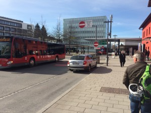 Der Bus-"Bahnhof" liegt direkt neben dem Zug-Bahnhof @Dornbirn